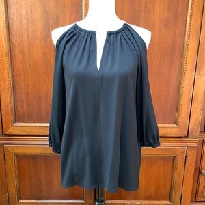 Michael Michael Kors black embellished cold shoulder blouse size M